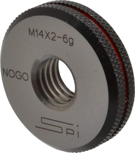SPI - M14x2 No Go Single Ring Thread Gage - Class 6G, Oil Hardened Nonshrinking Steel (OHNS), NPL Traceability Certification Included - Americas Industrial Supply