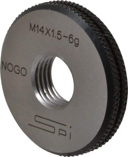 SPI - M14x1.5 No Go Single Ring Thread Gage - Class 6G, Oil Hardened Nonshrinking Steel (OHNS), NPL Traceability Certification Included - Americas Industrial Supply