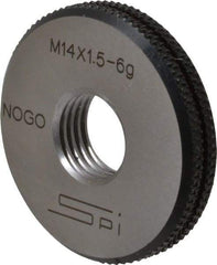 SPI - M14x1.5 No Go Single Ring Thread Gage - Class 6G, Oil Hardened Nonshrinking Steel (OHNS), NPL Traceability Certification Included - Americas Industrial Supply