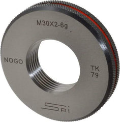 SPI - M30x2 No Go Single Ring Thread Gage - Class 6G, Oil Hardened Nonshrinking Steel (OHNS), NPL Traceability Certification Included - Americas Industrial Supply