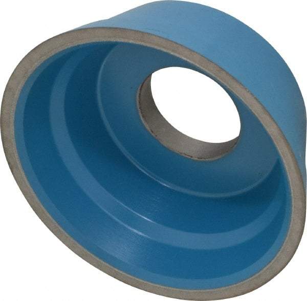 Norton - 3-3/4" Diam, 1-1/4" Hole Size, 1-1/2" Overall Thickness, 150 Grit, Type 11 Tool & Cutter Grinding Wheel - Very Fine Grade, Diamond, R Hardness, Resinoid Bond - Americas Industrial Supply