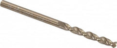 Cleveland - #35 135° Parabolic Flute Cobalt Screw Machine Drill Bit - Oxide/Gold Finish, Right Hand Cut, 7/8" Flute Length, 1-7/8" OAL, Split Point, Straight Shank - Americas Industrial Supply