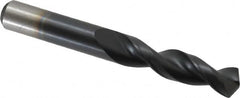 Cleveland - 7/16" 135° Parabolic Flute Cobalt Screw Machine Drill Bit - TiAlN Finish, Right Hand Cut, 2-1/16" Flute Length, 3-7/16" OAL, Split Point, Straight Shank - Americas Industrial Supply