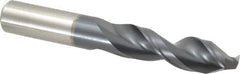 Cleveland - 35/64" 135° Parabolic Flute Cobalt Screw Machine Drill Bit - TiAlN Finish, Right Hand Cut, 2-1/2" Flute Length, 4" OAL, Split Point, Straight Shank - Americas Industrial Supply