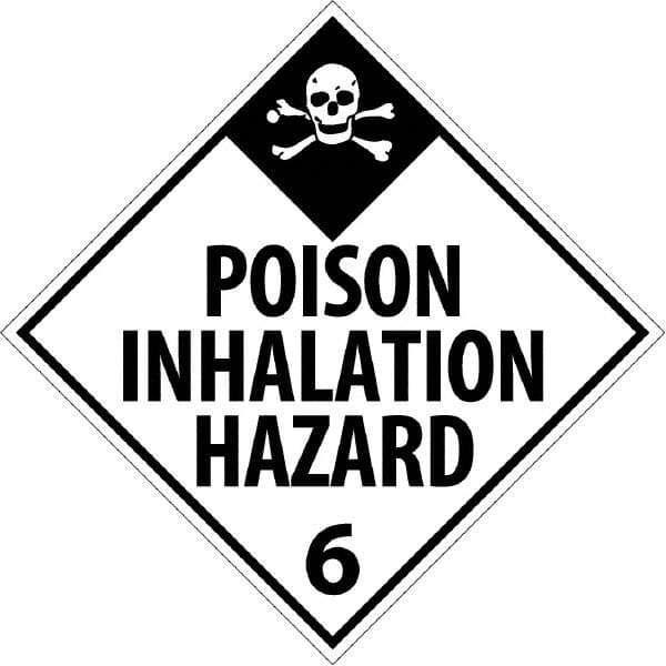 NMC - 10-3/4" Wide x 10-3/4" High, Rigid Plastic Placard - Black on White, UV Resistant, Chemical Resistant, Graffiti Proof - Americas Industrial Supply