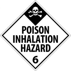 NMC - 10-3/4" Wide x 10-3/4" High, Rigid Plastic Placard - Black on White, UV Resistant, Chemical Resistant, Graffiti Proof - Americas Industrial Supply