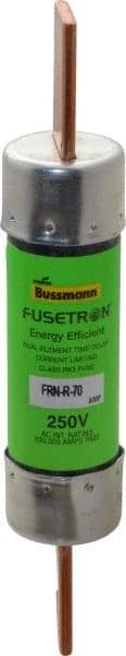 Cooper Bussmann - 250 VAC, 70 Amp, Time Delay General Purpose Fuse - Bolt-on Mount, 5-7/8" OAL, 20 at DC, 200 (RMS) kA Rating, 1-1/16" Diam - Americas Industrial Supply