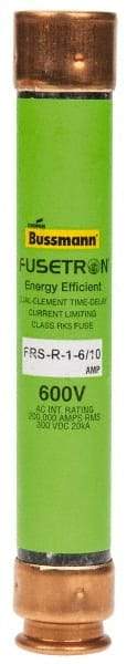 Cooper Bussmann - 300 VDC, 600 VAC, 1.6 Amp, Time Delay General Purpose Fuse - Fuse Holder Mount, 127mm OAL, 20 at DC, 200 (RMS) kA Rating, 13/16" Diam - Americas Industrial Supply