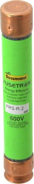 Cooper Bussmann - 300 VDC, 600 VAC, 2 Amp, Time Delay General Purpose Fuse - Fuse Holder Mount, 127mm OAL, 20 at DC, 200 (RMS) kA Rating, 13/16" Diam - Americas Industrial Supply