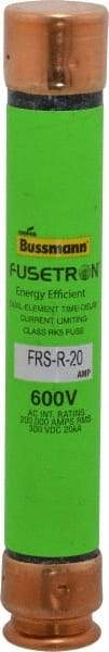 Cooper Bussmann - 300 VDC, 600 VAC, 20 Amp, Time Delay General Purpose Fuse - Fuse Holder Mount, 127mm OAL, 20 at DC, 200 (RMS) kA Rating, 13/16" Diam - Americas Industrial Supply