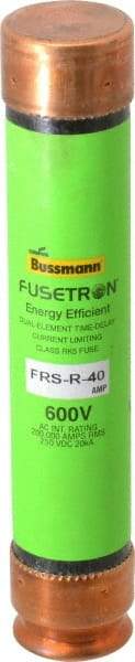 Cooper Bussmann - 250 VDC, 600 VAC, 40 Amp, Time Delay General Purpose Fuse - Fuse Holder Mount, 5-1/2" OAL, 20 at DC, 200 (RMS) kA Rating, 1-1/16" Diam - Americas Industrial Supply