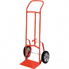 Wesco Industrial Products - 800 Lb Capacity 48" OAH Hand Truck - 14 x 7-1/2" Base Plate, Continuous Handle, Steel, Mold-On Rubber Wheels - Americas Industrial Supply
