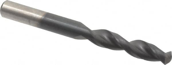 Cleveland - 0.29" 135° Parabolic Flute Cobalt Screw Machine Drill Bit - TiAlN Finish, Right Hand Cut, 1-9/16" Flute Length, 2-3/4" OAL, Split Point, Straight Shank - Americas Industrial Supply