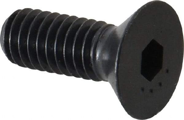 Camcar - 5/16-18 UNC Hex Socket Drive, 82° Flat Screw - Alloy Steel, Black Oxide Finish, Fully Threaded, 7/8" OAL - Americas Industrial Supply
