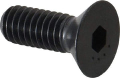 Camcar - 5/16-18 UNC Hex Socket Drive, 82° Flat Screw - Alloy Steel, Black Oxide Finish, Fully Threaded, 7/8" OAL - Americas Industrial Supply