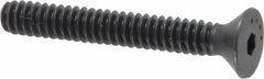 Camcar - #6-32 UNC Hex Socket Drive, 82° Flat Screw - Alloy Steel, Black Oxide Finish, Fully Threaded, 1" OAL - Americas Industrial Supply