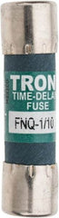 Cooper Bussmann - 500 VAC, 0.1 Amp, Time Delay General Purpose Fuse - Fuse Holder Mount, 1-1/2" OAL, 10 at AC kA Rating, 13/32" Diam - Americas Industrial Supply