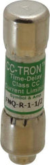 Cooper Bussmann - 300 VDC, 600 VAC, 1.5 Amp, Time Delay General Purpose Fuse - Fuse Holder Mount, 1-1/2" OAL, 200 at AC (RMS) kA Rating, 13/32" Diam - Americas Industrial Supply