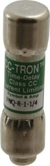 Cooper Bussmann - 300 VDC, 600 VAC, 1.25 Amp, Time Delay General Purpose Fuse - Fuse Holder Mount, 1-1/2" OAL, 200 at AC (RMS) kA Rating, 13/32" Diam - Americas Industrial Supply