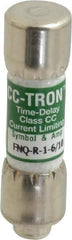 Cooper Bussmann - 300 VDC, 600 VAC, 1.6 Amp, Time Delay General Purpose Fuse - Fuse Holder Mount, 1-1/2" OAL, 200 at AC (RMS) kA Rating, 13/32" Diam - Americas Industrial Supply