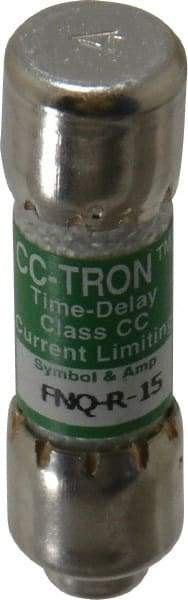 Cooper Bussmann - 300 VDC, 600 VAC, 15 Amp, Time Delay General Purpose Fuse - Fuse Holder Mount, 1-1/2" OAL, 20 at DC, 200 at AC (RMS) kA Rating, 13/32" Diam - Americas Industrial Supply