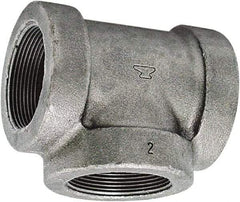 Made in USA - Size 1-1/4", Class 125, Cast Iron Black Pipe Tee - 175 psi, FPT End Connection - Americas Industrial Supply