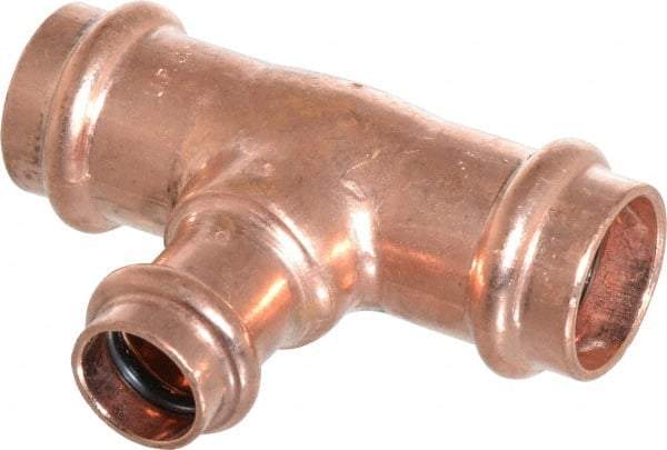 NIBCO - 3/4 x 3/4 x 1/2" Wrot Copper Pipe Tee - P, Press Fitting - Americas Industrial Supply