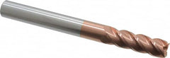 Accupro - 5/8", 4 Flute, Single End, Solid Carbide, 0.015" Corner Radius End Mill - 6" OAL, 40° Helix, Right Hand Flute, 2" LOC, Right Hand Cut - Americas Industrial Supply
