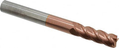 Accupro - 5/8", 4 Flute, Single End, Solid Carbide, 0.03" Corner Radius End Mill - 6" OAL, 40° Helix, Right Hand Flute, 2" LOC, Right Hand Cut - Americas Industrial Supply