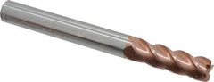 Accupro - 5/8", 4 Flute, Single End, Solid Carbide, 0.06" Corner Radius End Mill - 6" OAL, 40° Helix, Right Hand Flute, 2" LOC, Right Hand Cut - Americas Industrial Supply