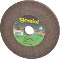 Norton - 60/80 Grit Aluminum Oxide Bench & Pedestal Grinding Wheel - 6" Diam x 1" Hole x 1/2" Thick, 6210 Max RPM, Medium Grade - Americas Industrial Supply