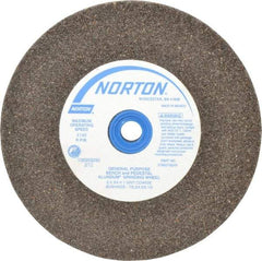 Norton - 36 Grit Aluminum Oxide Bench & Pedestal Grinding Wheel - 6" Diam x 1" Hole x 3/4" Thick, 4140 Max RPM, Very Coarse/Coarse Grade - Americas Industrial Supply