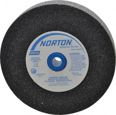 Norton - 36 Grit Aluminum Oxide Bench & Pedestal Grinding Wheel - 6" Diam x 1" Hole x 1" Thick, 4140 Max RPM, Very Coarse/Coarse Grade - Americas Industrial Supply