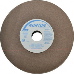 Norton - 100 Grit Aluminum Oxide Bench & Pedestal Grinding Wheel - 7" Diam x 1" Hole x 1" Thick, 3600 Max RPM, Fine Grade - Americas Industrial Supply