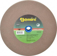 Norton - 100 Grit Aluminum Oxide Bench & Pedestal Grinding Wheel - 10" Diam x 1-1/4" Hole x 1" Thick, 2485 Max RPM, Fine Grade - Americas Industrial Supply