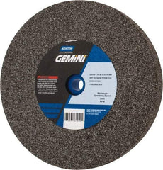 Norton - 36/46 Grit Aluminum Oxide Bench & Pedestal Grinding Wheel - 10" Diam x 1-1/4" Hole x 1-1/4" Thick, 2485 Max RPM, Very Coarse/Coarse Grade - Americas Industrial Supply