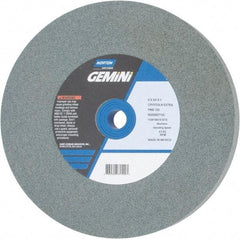 Norton - 120 Grit Silicon Carbide Bench & Pedestal Grinding Wheel - 6" Diam x 1" Hole x 3/4" Thick, 4140 Max RPM, Fine Grade - Americas Industrial Supply