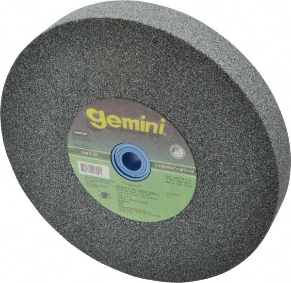 Norton - 60 Grit Silicon Carbide Bench & Pedestal Grinding Wheel - 7" Diam x 1" Hole x 1" Thick, 3600 Max RPM, Medium Grade - Americas Industrial Supply