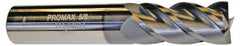 ProMax - 1", 1-3/4" LOC, 1" Shank Diam, 4" OAL, 4 Flute, Solid Carbide Square End Mill - Americas Industrial Supply