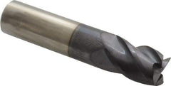 ProMax - 5/8", 7/8" LOC, 5/8" Shank Diam, 3" OAL, 4 Flute, Solid Carbide Square End Mill - Single End, AlTiN Finish, Spiral Flute, 40° Helix, Centercutting, Right Hand Cut, Right Hand Flute, Series 111 - Americas Industrial Supply