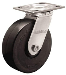 Albion - 4" Diam x 2" Wide x 5-5/8" OAH Top Plate Mount Swivel Caster - Polypropylene, 450 Lb Capacity, Roller Bearing, 4 x 4-1/2" Plate - Americas Industrial Supply