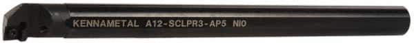Kennametal - 23.62mm Min Bore Diam, 254mm OAL, 3/4" Shank Diam, A-SCLP-AP Indexable Boring Bar - CP.. Insert, Screw Holding Method - Americas Industrial Supply