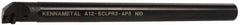 Kennametal - 23.62mm Min Bore Diam, 254mm OAL, 3/4" Shank Diam, A-SCLP-AP Indexable Boring Bar - CP.. Insert, Screw Holding Method - Americas Industrial Supply