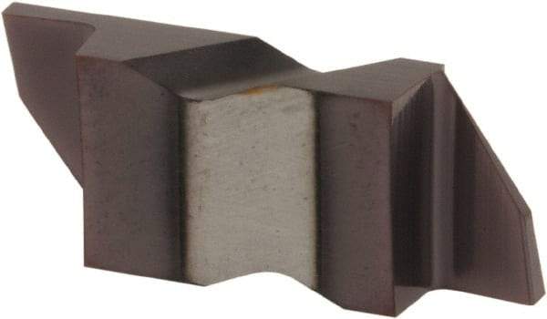Tool-Flo - 3125FLGD CB Grade AC50, 1/8" Cutting Width Carbide Grooving Insert - 1/4" Max Depth of Cut, Left Hand, 0.005 to 0.01" Corner Radius, AlTiN Finish - Americas Industrial Supply