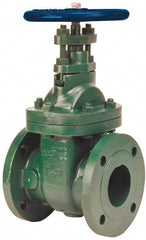 NIBCO - 3" Pipe, Class 150, Flanged-Raised Face Ductile Iron Solid Wedge Stem Gate Valve - 285 WOG, 150 WSP, Bolted Bonnet - Americas Industrial Supply