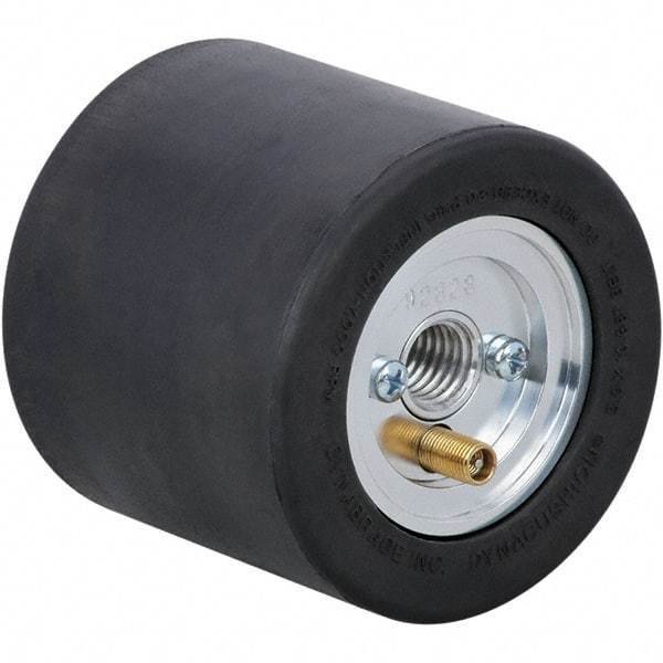 Dynabrade - 3-1/4" Wheel OD, 3" Wheel Width, 7,000 RPM, Aluminum, Pneumatic Wheel with Hub - 10-11/16" Long x 3" Wide, 5/8" Wheel Arbor Hole - Americas Industrial Supply