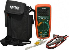 Extech - EX520, CAT IV, 1,000 VAC/VDC, Digital True RMS Multimeter - 40 mOhm, Measures Voltage, Capacitance, Current, Frequency, Resistance, Temperature - Americas Industrial Supply