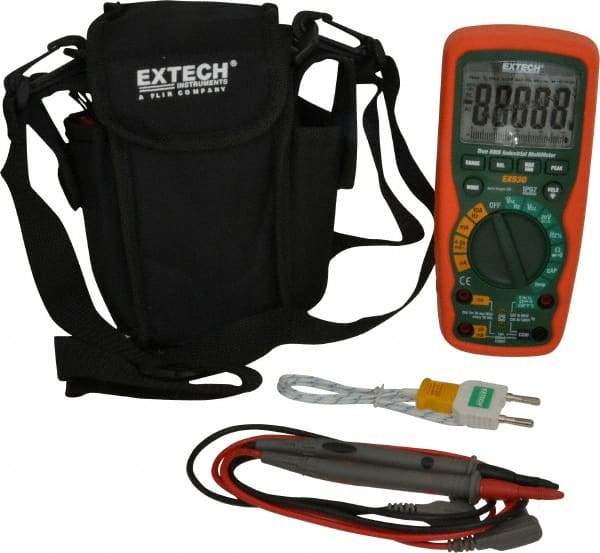 Extech - EX530, CAT IV, 1,000 VAC/VDC, Digital True RMS Multimeter - 40 mOhm, Measures Voltage, Capacitance, Current, Frequency, Resistance, Temperature - Americas Industrial Supply