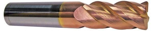ProMax - 3/4", 4 Flute, Single End, Solid Carbide, 0.06" Corner Radius End Mill - 4" OAL, 40° Helix, Right Hand Flute, 1-1/2" LOC, Right Hand Cut - Americas Industrial Supply