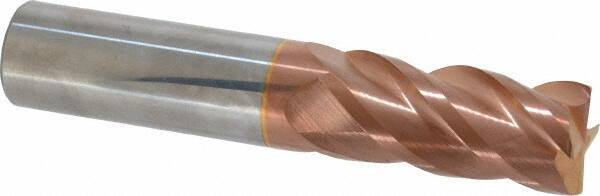 ProMax - 3/4", 4 Flute, Single End, Solid Carbide, 1/8" Corner Radius End Mill - 4" OAL, 40° Helix, Right Hand Flute, 1-1/2" LOC, Right Hand Cut - Americas Industrial Supply